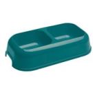 קערת מזון ושתייה מפלסטיק קשיח - כפולה - פארטי 16