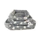 מיטה פרוותית אפורה כוכבים (S)