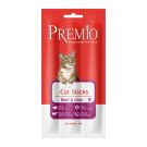 Premio Sticks פרמיו סטיקס חטיף בשר רך לחתולים בטעם בקר וכבד  15 גרם