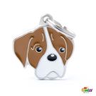 תג שם BOXER WHITE AND BROWN-MF34