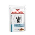 Royal Canin רויאל קנין 85 גרם מזון רפואי מזון רטוב (פאוץ') לחתולים עם בעיות בעור (סקין&קואט)