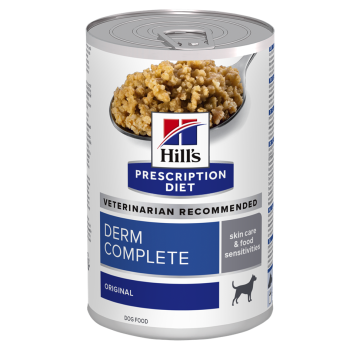 Hill's Prescription Diet הילס פרסקריפשן דיאט  370 גרם מזון מזון רטוב (שימור) רפואי לכלבים (דרם קומפליט)