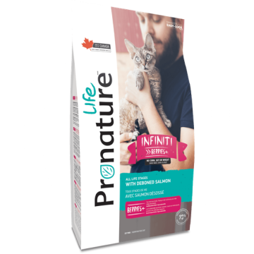 Pronature פרונייצ'ר 2.27 ק"ג מזון יבש לחתולים בוגרים בטעם סלמון (אינפיניטי ברי'ס)