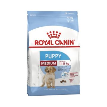 Royal Canin רויאל קנין 4 ק"ג מזון יבש לגורי כלבים מגזע בינוני (ג'וניור מדיום)