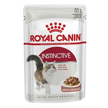 Royal Canin רויאל קנין 85 גרם מזון מזון רטוב (פאוץ') לחתולים בוגרים לשמירה על משקל אידיאלי (אינסטינקטיב ברוטב - חתיכות קטנות)