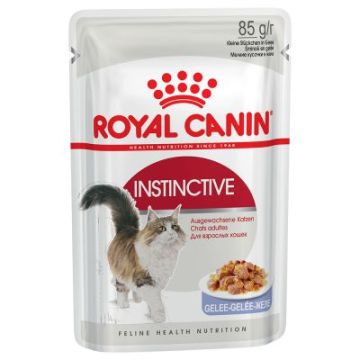 Royal Canin רויאל קנין 85 גרם מזון מזון רטוב (פאוץ') לחתולים בוגרים לשמירה על משקל אידיאלי (אינסטינקטיב  בג'לי)