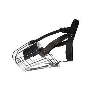 מחסום / זמם ברזל ועור לכלב