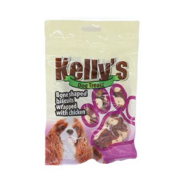 kelly's קליס 100 גרם חטיף ביסקוויט עטוף חזה עוף