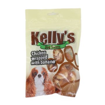 kelly's קליס 100 גרם חטיף בננה ועוף