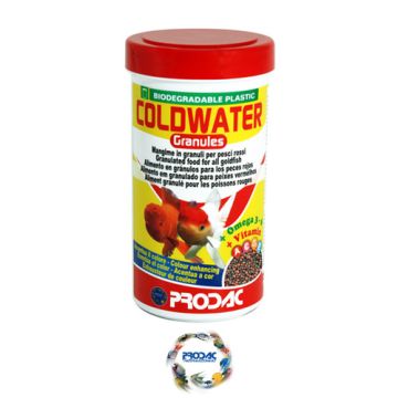Prodac פרודאק 100 גרם מזון יבש מלא לדגי זהב ודגי מים קרים (קולד ווטר גראנולס)