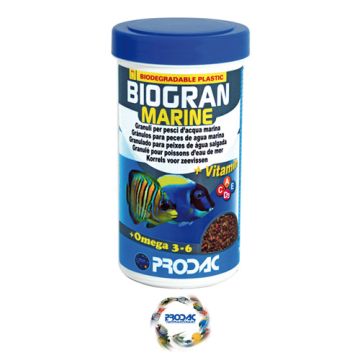 Prodac פרודאק 100 גרם מזון יבש מלא לדגי מים מלוחים וציקלידים (ביוגראן מארין)