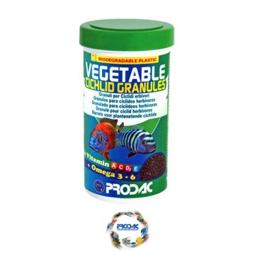 Prodac פרודאק 100 גרם מזון יבש מגורען לציקלידים צמחוניים (ווג' ציקליד גראנולס)