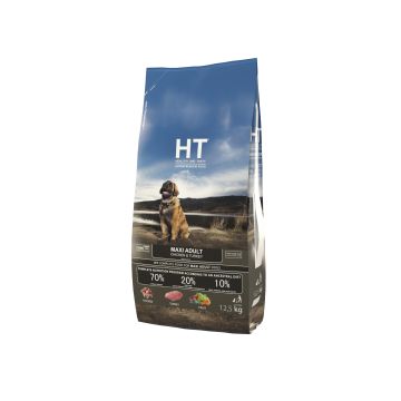 HT אייץ'.טי 12.5 ק"ג מזון יבש לכלבים בוגרים מגזע גדול&#44; בטעם עוף והודו
