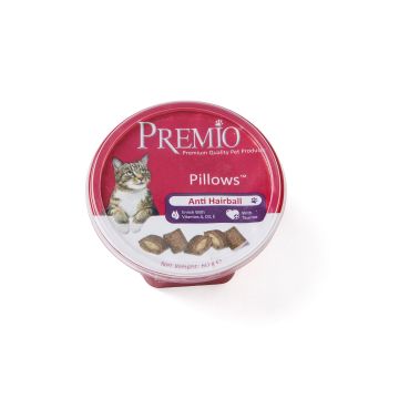 Premio Pillow - פרמיו 60 גרם חטיף כריות לחתולי בית למניעת כדורי פרווה (היירבול)