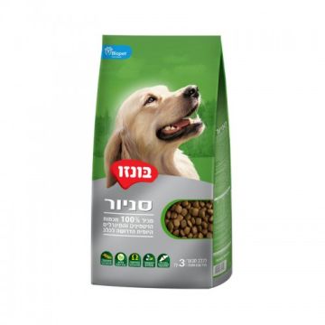 Bonzo בונזו 3 ק"ג מזון יבש לכלבים מבוגרים (סניור)