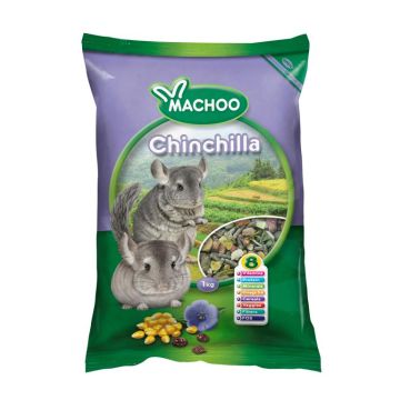 Machoo מאצ'ו 1 ק"ג תערובת מזון לצ'ינצ'ילות