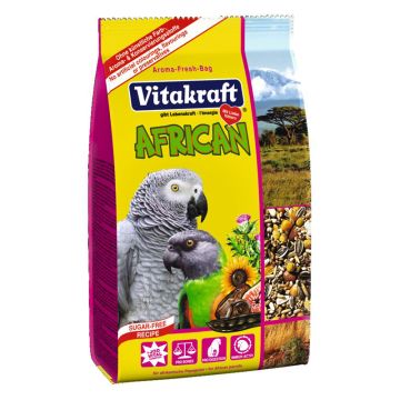 Vitakraft African ויטקראפט אפריקן 0.750 ק"ג מזון יבש פרמיום לתוכים גדולים
