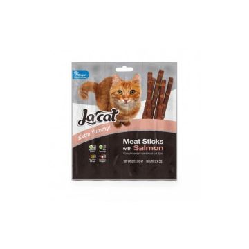 La Cat לה קט 30 גרם חטיף מקלוני בשר בטעם סלמון