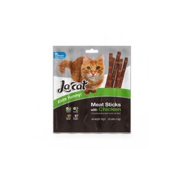 La Cat לה קט 30 גרם חטיף מקלוני בשר בטעם עוף