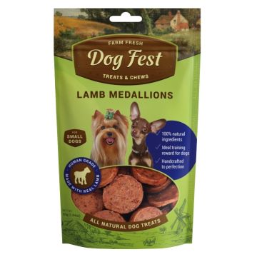 Dog fest דוג פסט 55 גרם חטיף מטבעות כבש