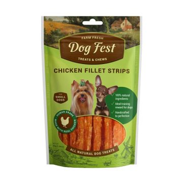 Dog fest דוג פסט 55 גרם חטיף רצועות עוף