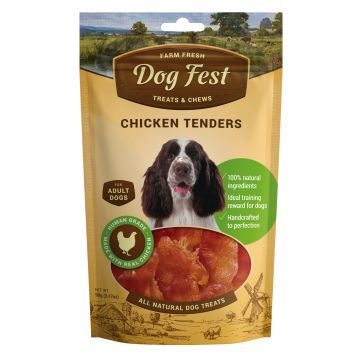 Dog fest דוג פסט 90 גרם חטיף פילה עוף