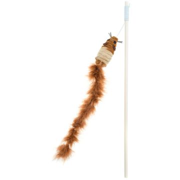 Pets Project פטס פרוג'קט צעצוע לחתול חכה טבעית מעץ ועכבר