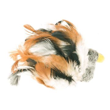 צעצוע לחתול ציפור תלויה עם נוצות