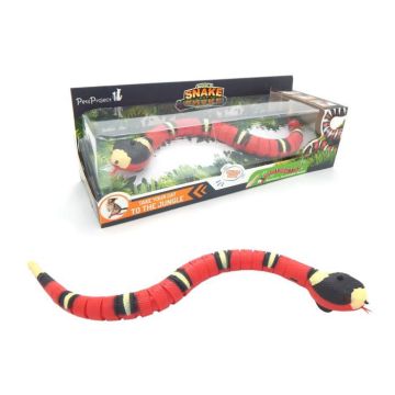 צעצוע לחתול נחש אלקטרוני חכם נטען עם עינית