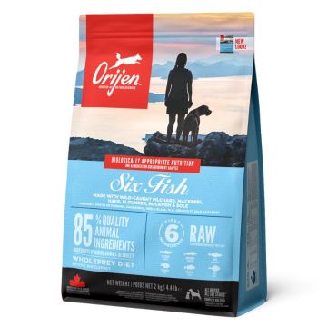Orijen אוריג'ן 2 ק"ג מזון יבש לכלבים בוגרים בטעם דגים (סיקס פיש)