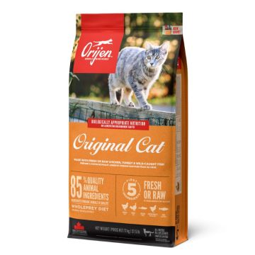 Orijen אוריג'ן 17 ק"ג מזון יבש לחתולים בכל שלבי החיים בטעם עוף&#44; הודו ודגים
