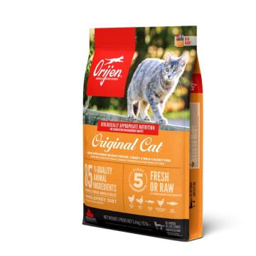 Orijen אוריג'ן 5.4 ק"ג מזון יבש לחתולים בכל שלבי החיים בטעם עוף&#44; הודו ודגים