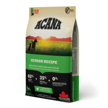 Acana אקאנה 2 ק"ג מזון יבש לכלבים מבוגרים בטעם עוף ודג (סניור)
