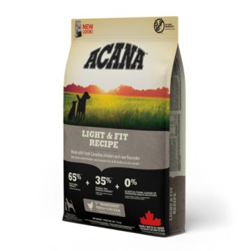 Acana אקאנה 6 ק"ג מזון יבש נטול דגנים לכלבים בוגרים להפחתת ואיזון המשקל (לייט אנד פיט)