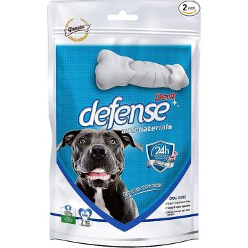 dent defense דנט דפנס 105 גרם חטיף עצמות לנקיון לנקיון הפה לכלבים