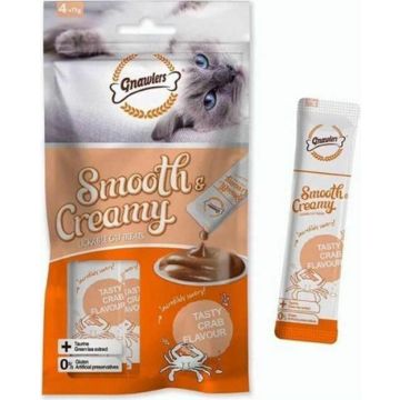 GNAWLERS גנולרס 60 גרם חטיף קרם ליקוק לחתול בטעם סרטני ים
