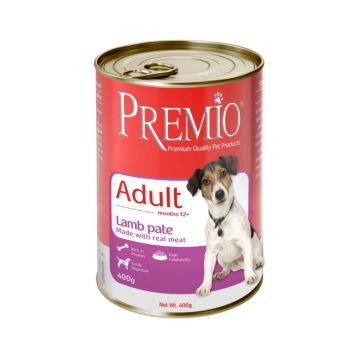 Premio פרמיו 375 גרם מזון מזון רטוב (שימור) לכלבים בוגרים בטעם כבש