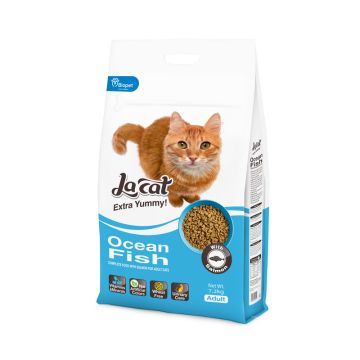 La Cat לה קט 7.2 ק"ג מזון יבש לחתולים בוגרים בטעם דגי אוקיאנוס