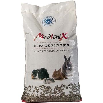 מדיוניקס 20 ק"ג מזון כופתיות למכרסמים