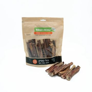 Hau&Miau האו מיאו חטיף בשר לכלב בולי סטיק מארז חסכון 20 יחידות 12 ס"מ