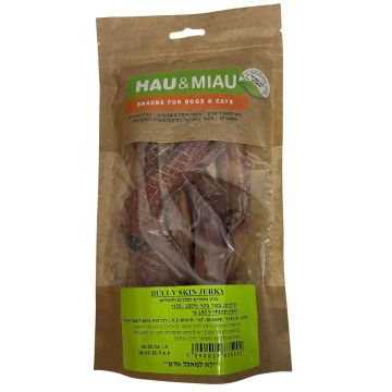 Hau&Miau האו מיאו 70 גרם חטיף בשר לכלב בולי ג'רקי סקין