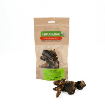 Hau&Miau האו מיאו 70 גרם חטיף בשר לכלב רצועות בקר