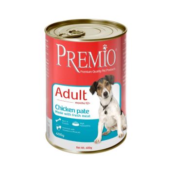 Premio פרמיו 375 גרם מזון מזון רטוב (שימור) לכלבים בוגרים בטעם עוף