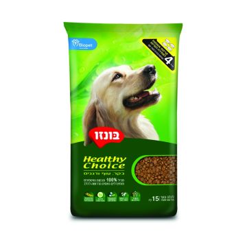 Bonzo בונזו 15 ק"ג מזון יבש לכלבים בוגרים (ארוחת בריאות)