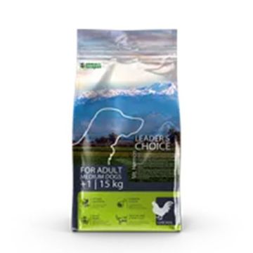 Leader’s Choice לידר צ'ויס 15 ק"ג מזון יבש לכלבים בוגרים בטעם עוף