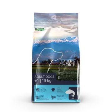 Leader’s Choice לידר צ'ויס 15 ק"ג מזון יבש לכלבים בוגרים בטעם דגים