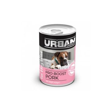 URBAN CHOICE אורבן צ'ויס 400 גרם מזון מזון רטוב לכלב (מעדן) ללא דגנים (חזיר)