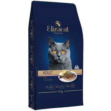 Elizacat אליזקט 15 ק"ג מזון יבש לחתולים בוגרים בטעם דגים