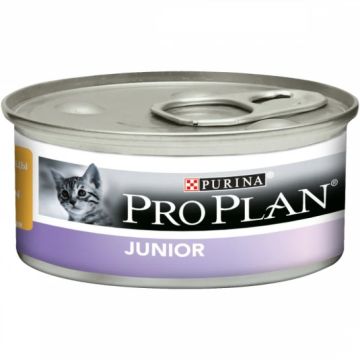 Proplan פרופלאן 85 גרם מזון מזון רטוב (שימורים) לחתולים גורים בטעם עוף (ג'וניור)
