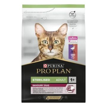 ProPlan פרופלאן 3 ק"ג מזון יבש לחתולים בוגרים ומעוקרים בטעם ברווז וכבד (סטרילייזד)
